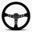 The Daytona Steering Wheel | Luxurious Black Alcantara & Anodized Finish - Korvel