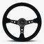 The Daytona Steering Wheel | Black Alcantara & Bavarian Stitch - Korvel
