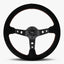 The Daytona Steering Wheel | Premium Black Alcantara & Anodized Finish - Korvel