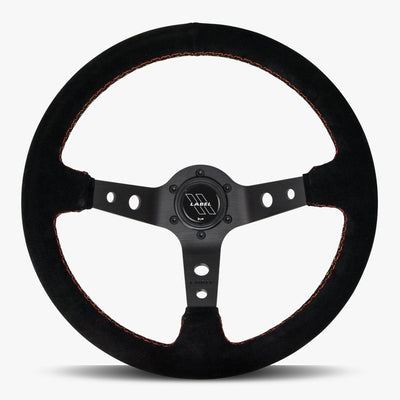 The Daytona Steering Wheel | Premium Black Alcantara & Anodized Finish - Korvel