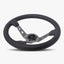 The Daytona Steering Wheel | Premium Black Leather & Graphite Spokes - Korvel