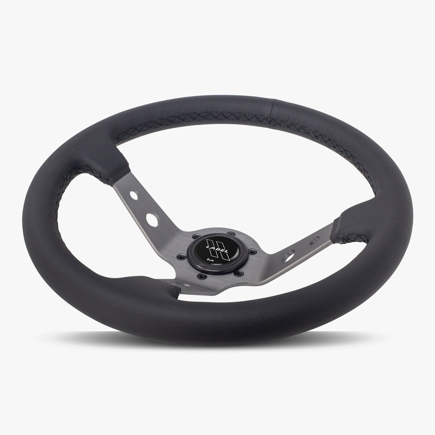 The Daytona Steering Wheel | Premium Black Leather & Graphite Spokes - Korvel
