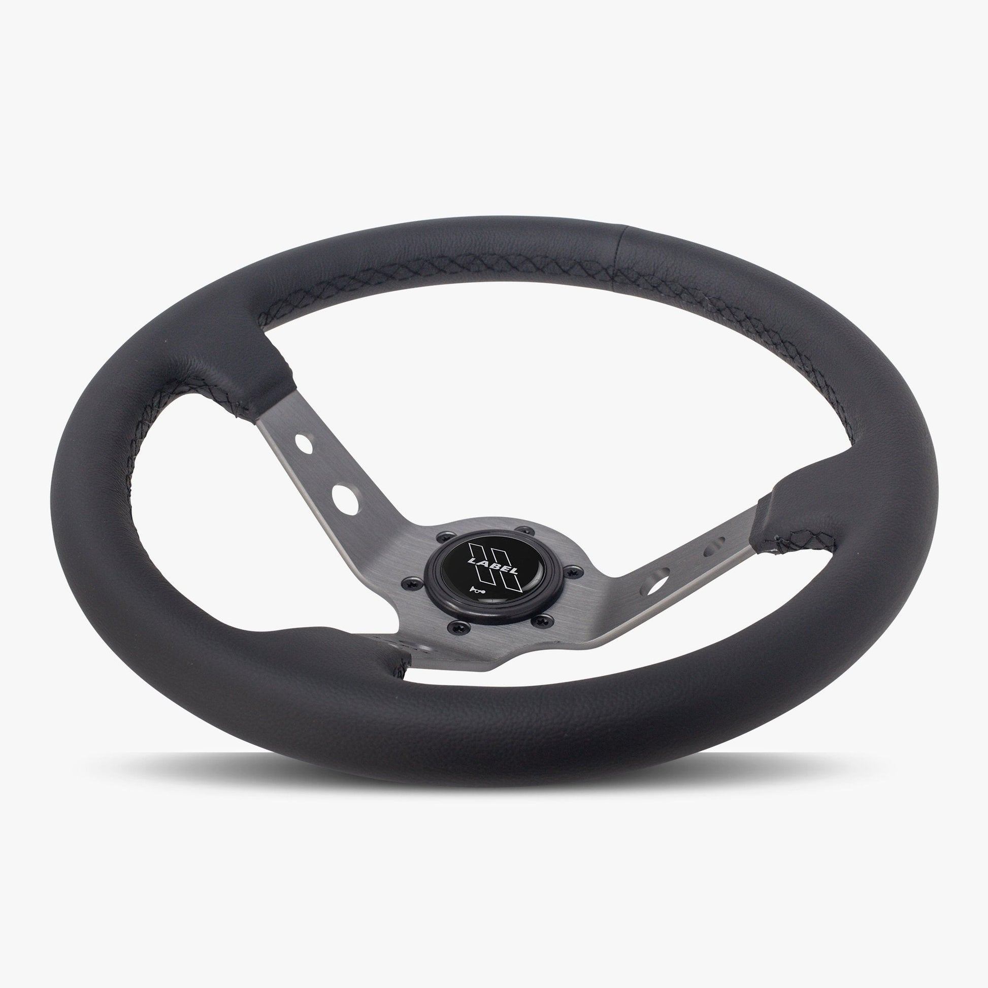 The Daytona Steering Wheel | Premium Black Leather & Graphite Spokes - Korvel