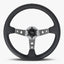 The Daytona Steering Wheel | Premium Black Leather & Graphite Spokes - Korvel