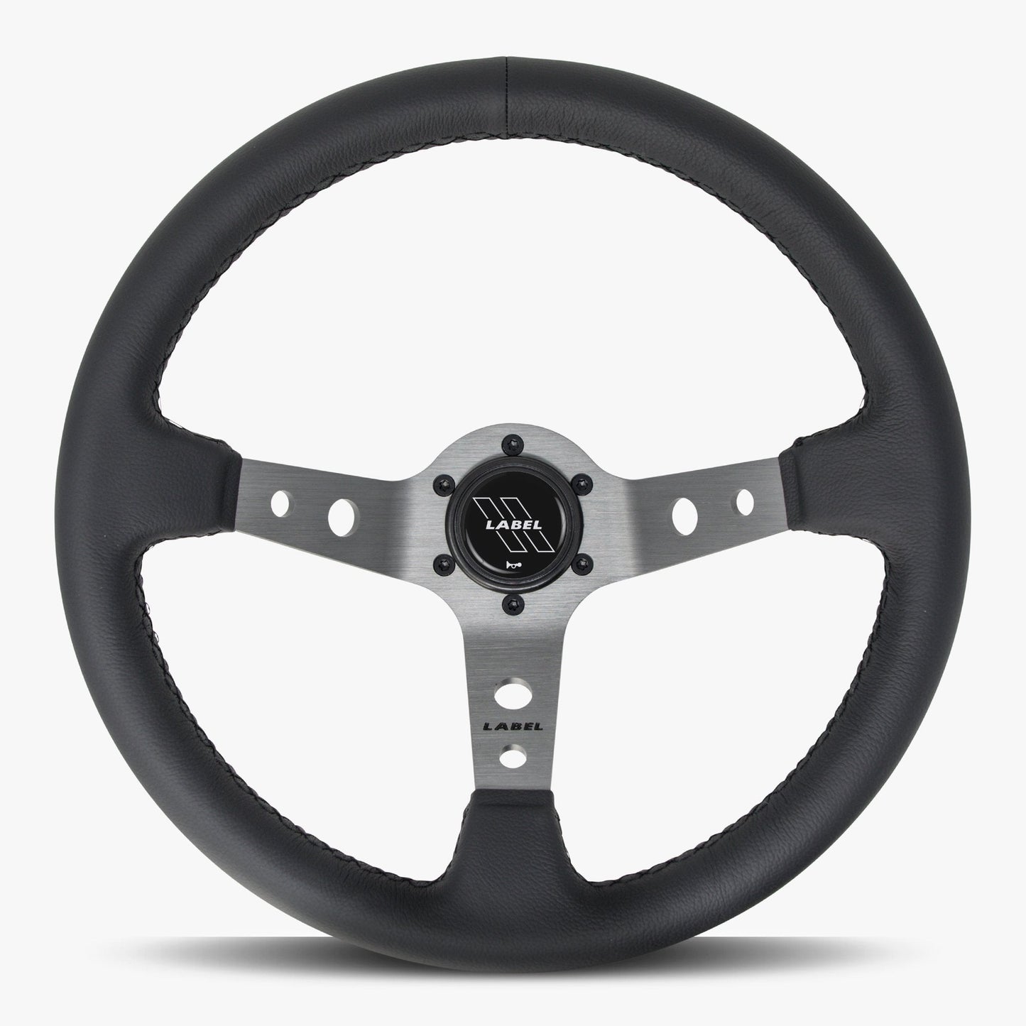 The Daytona Steering Wheel | Premium Black Leather & Graphite Spokes - Korvel