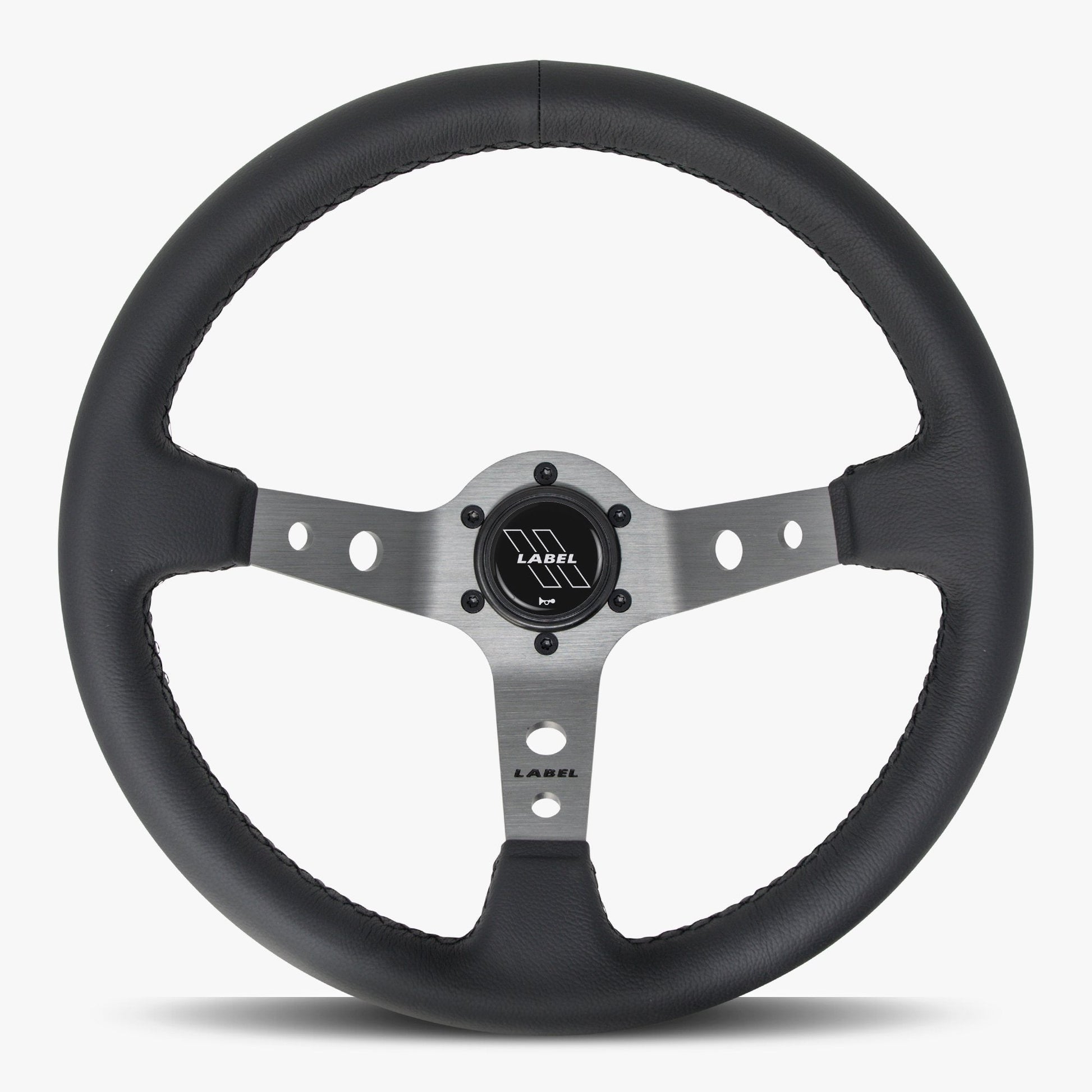 The Daytona Steering Wheel | Premium Black Leather & Graphite Spokes - Korvel