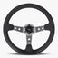 The Daytona Steering Wheel | Black Perforated Leather | Graphite Spokes - Korvel