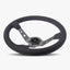 The Daytona Steering Wheel | Black Perforated Leather | Graphite Spokes | Bavarian Stitch Design - Korvel