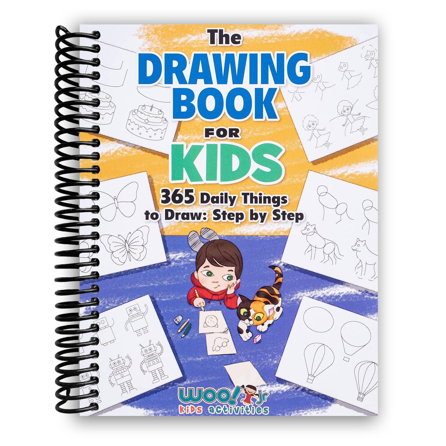 Creative Drawing Adventures for Kids: 365 Fun Projects to Inspire Young Artists (Spiral Bound) - Korvel