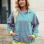 Drawstring Contrast Striped Long Sleeve Hoodie