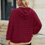 Drawstring Contrast Striped Long Sleeve Hoodie