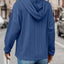 Drawstring Dropped Shoulder Long Sleeve Hoodie - Korvel