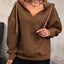 Drawstring Dropped Shoulder Long Sleeve Hoodie - Korvel