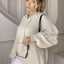 Drawstring Fringe Hem Long Sleeve Hooded Sweater - Korvel