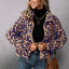 Drawstring Leopard Zip Up Jacket - Korvel
