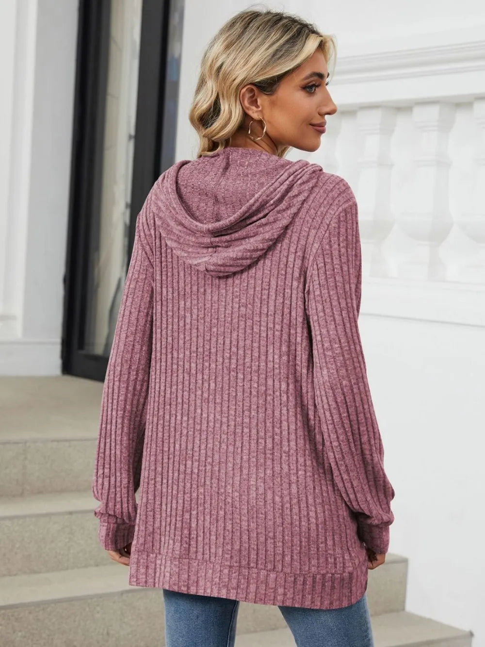 Sudadera con Capucha de Manga Larga con Cordón