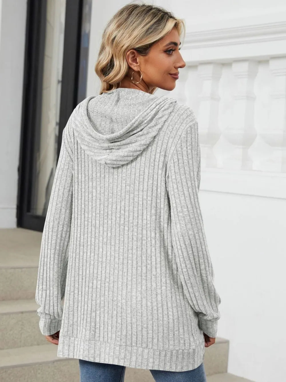 Sudadera con Capucha de Manga Larga con Cordón