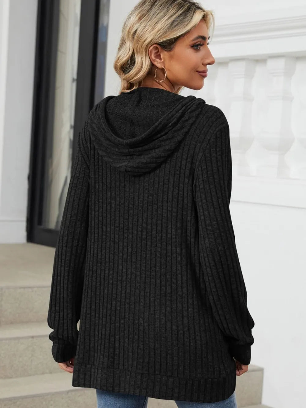 Sudadera con Capucha de Manga Larga con Cordón