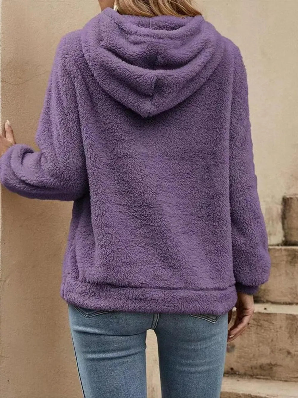 Drawstring Long Sleeve Hoodie - Korvel
