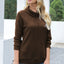 Drawstring Mock Neck Raglan Sleeve T-Shirt - Korvel