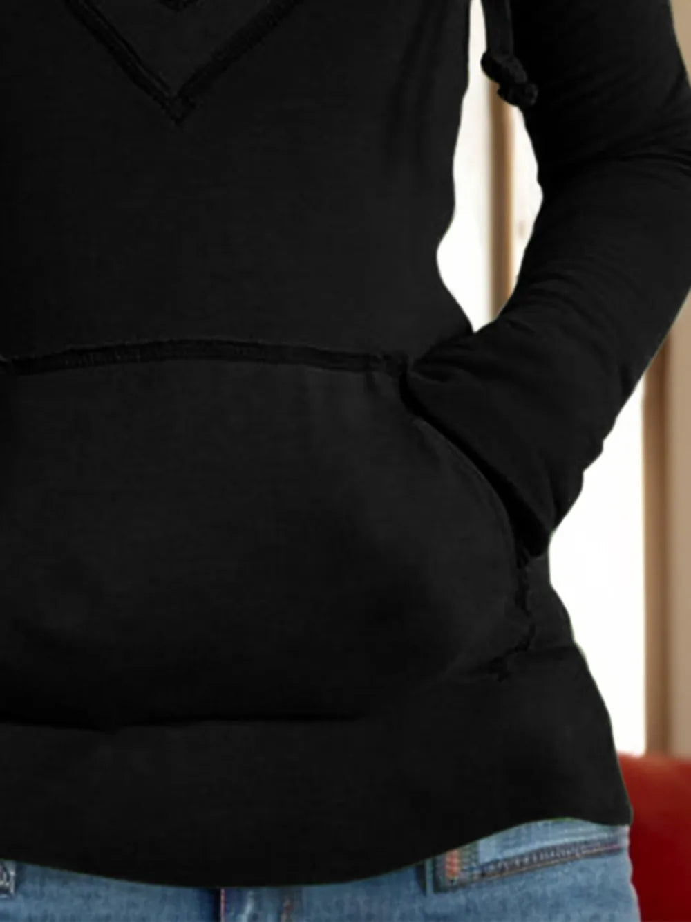 Sudadera de Manga Larga con Bolsillo y Cuerda