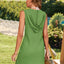 Drawstring Sleeveless Hooded Knit Dress - Korvel