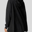 Drawstring Slit Long Sleeve Hoodie - Korvel