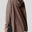 Drawstring Slit Long Sleeve Hoodie - Korvel