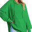 Drawstring Slit Long Sleeve Hoodie - Korvel
