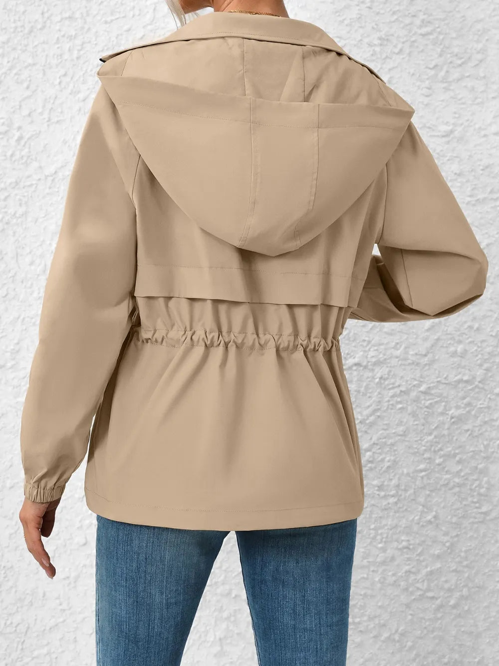 Veste à capuche zippée premium avec cordon de serrage
