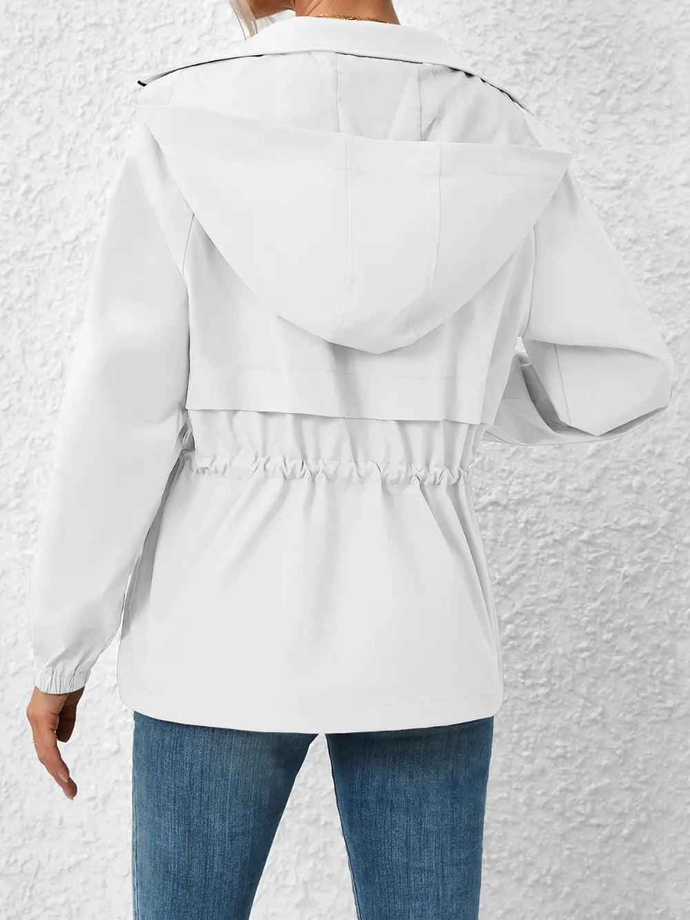 Veste à capuche zippée premium avec cordon de serrage