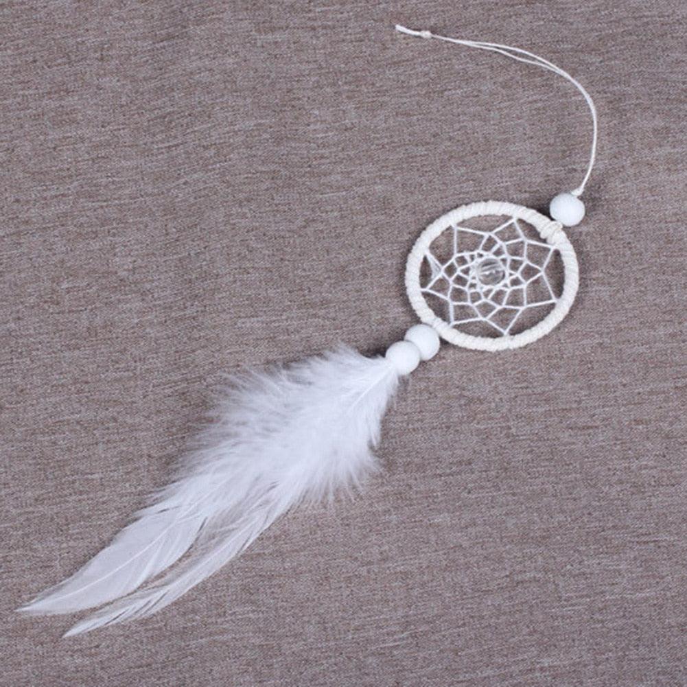 Handmade Pure White Dream Catcher for Car & Home Decor