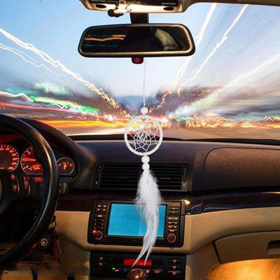 Handmade Pure White Dream Catcher for Car & Home Decor