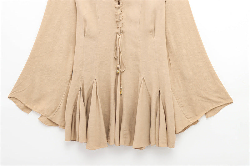 Robe Slim Fit Élégante pour Femmes en Abricot
