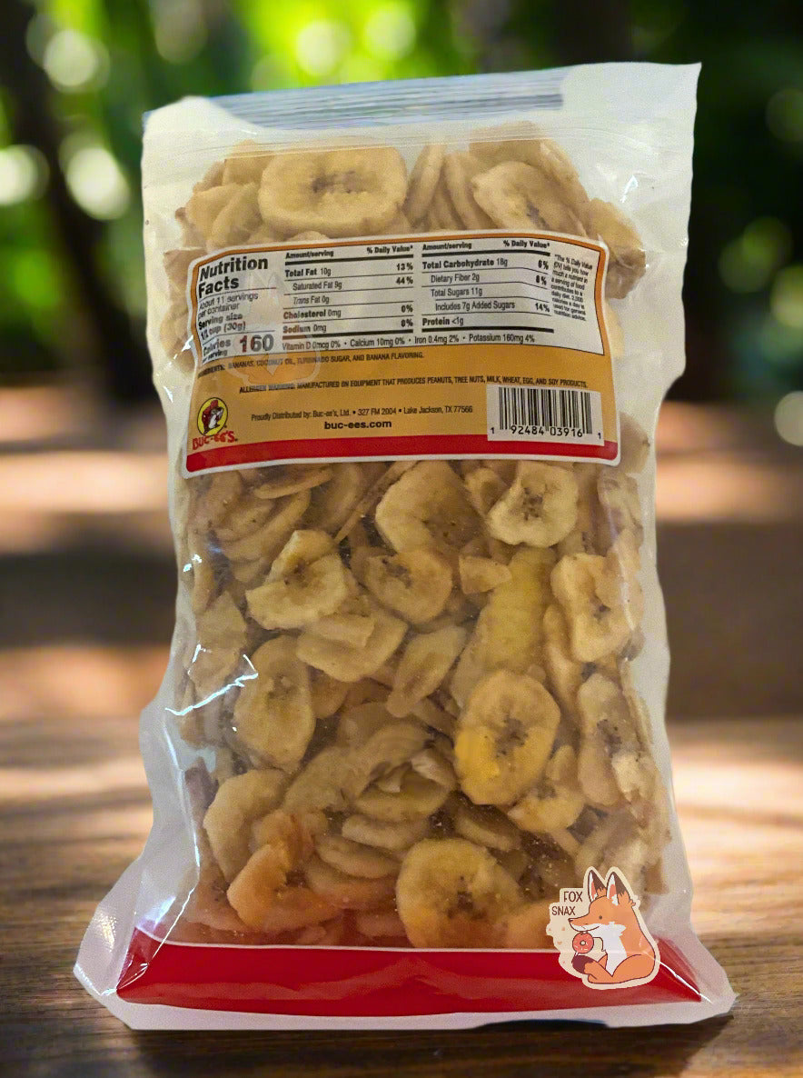 Chips de banane séchées sucrées Buc-ee's - 12 oz