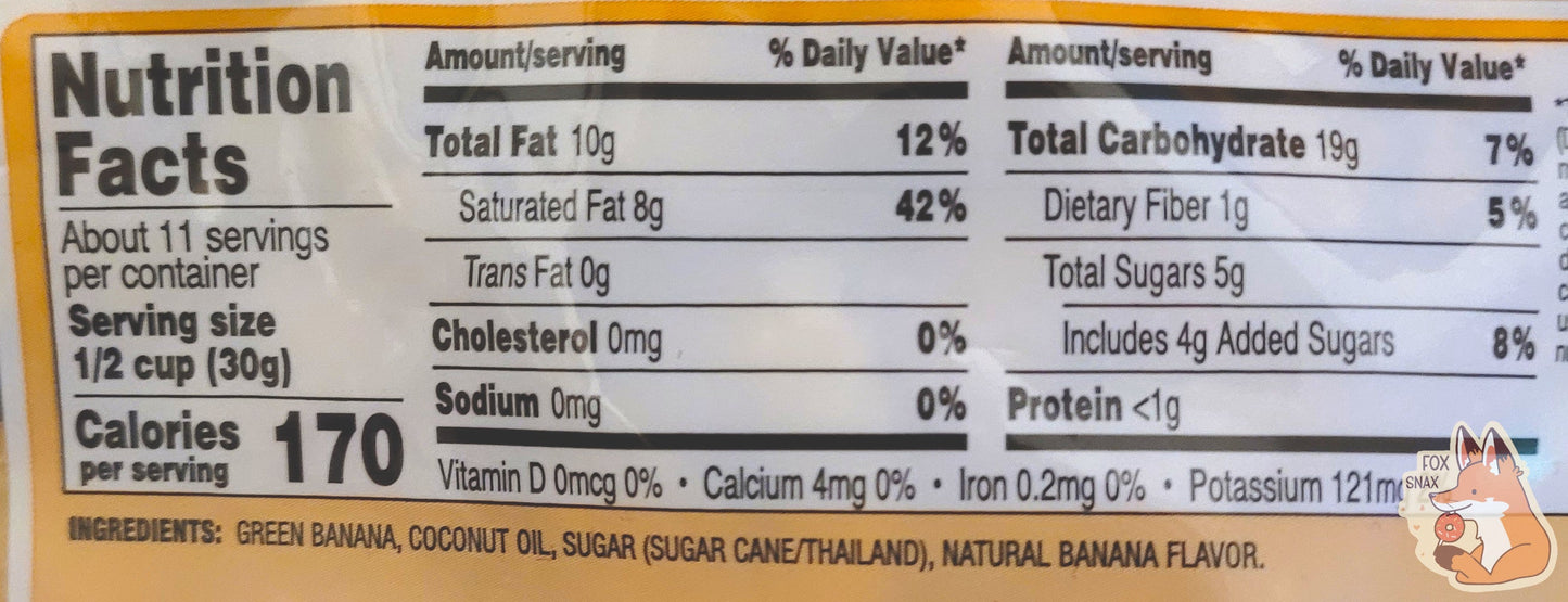 Chips de banane séchées sucrées Buc-ee's - 12 oz