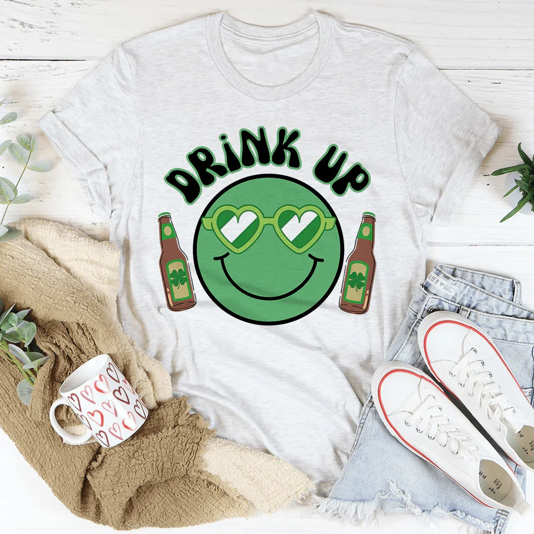 Camiseta Drink Up Smiley de San Patricio