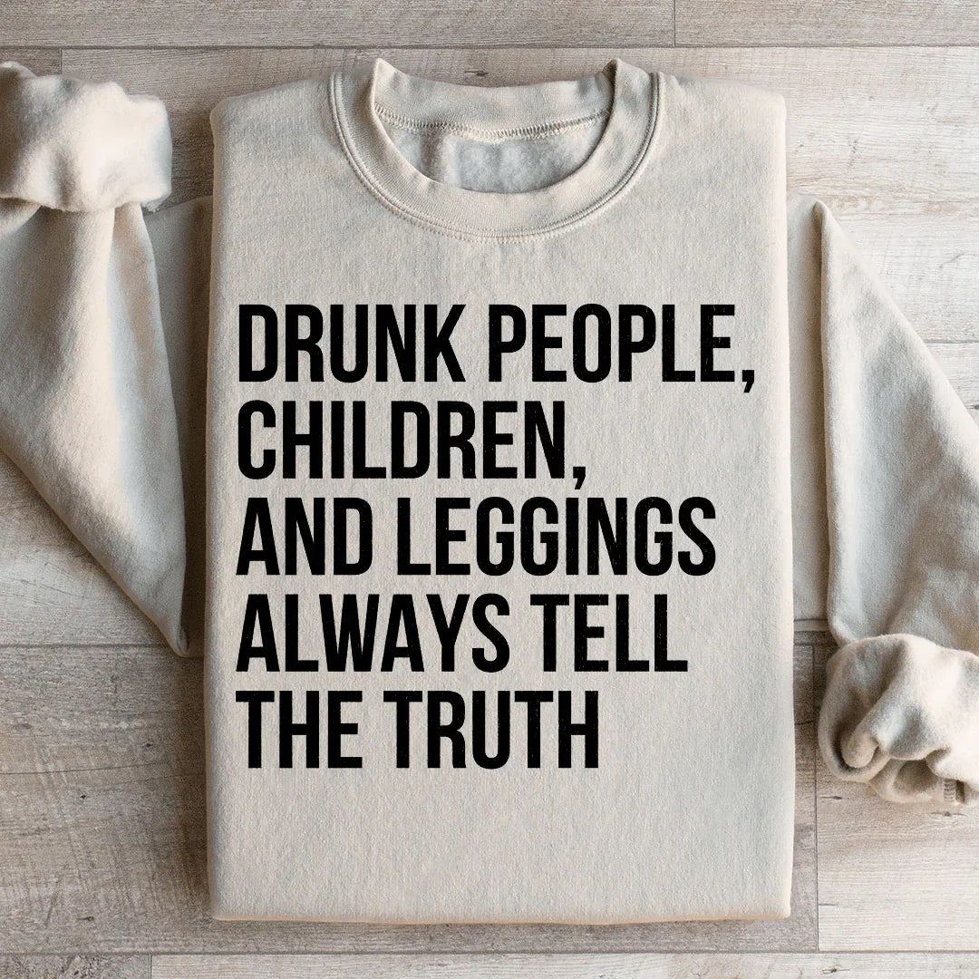 Sweatshirt Enfants Ivres, Enfants Et Leggings