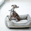 Luxurious Velvet Orthopedic Dog Bed in Gray