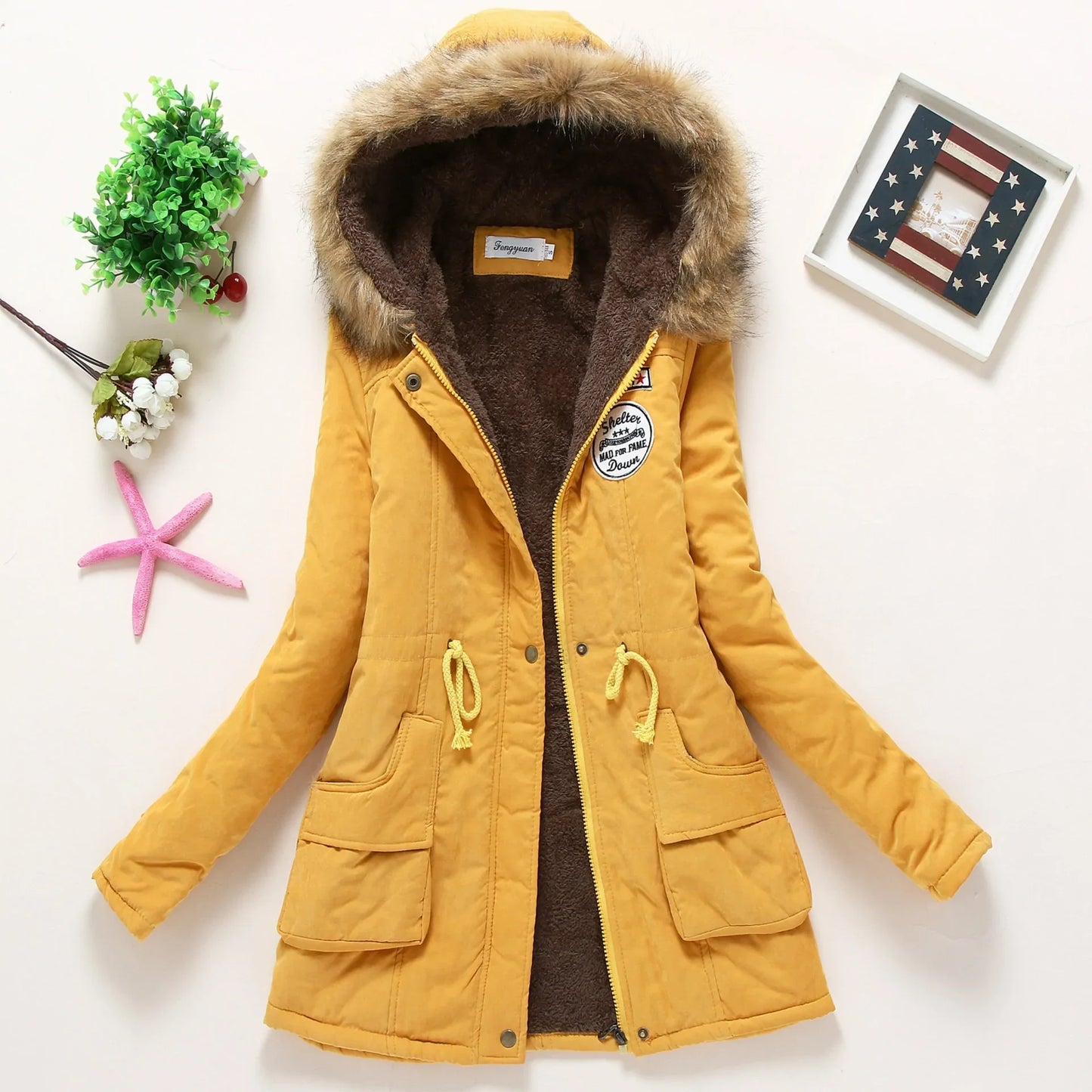 Abrigo de Invierno Estilo Preppy para Mujer