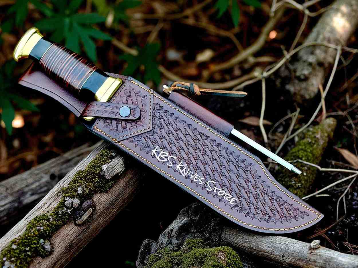 Legendary 16” Full Tang Bowie Knife with Premium Leather Sheath - Korvel