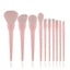 Ensemble de pinceaux de maquillage professionnels de 10 pièces avec poils naturels