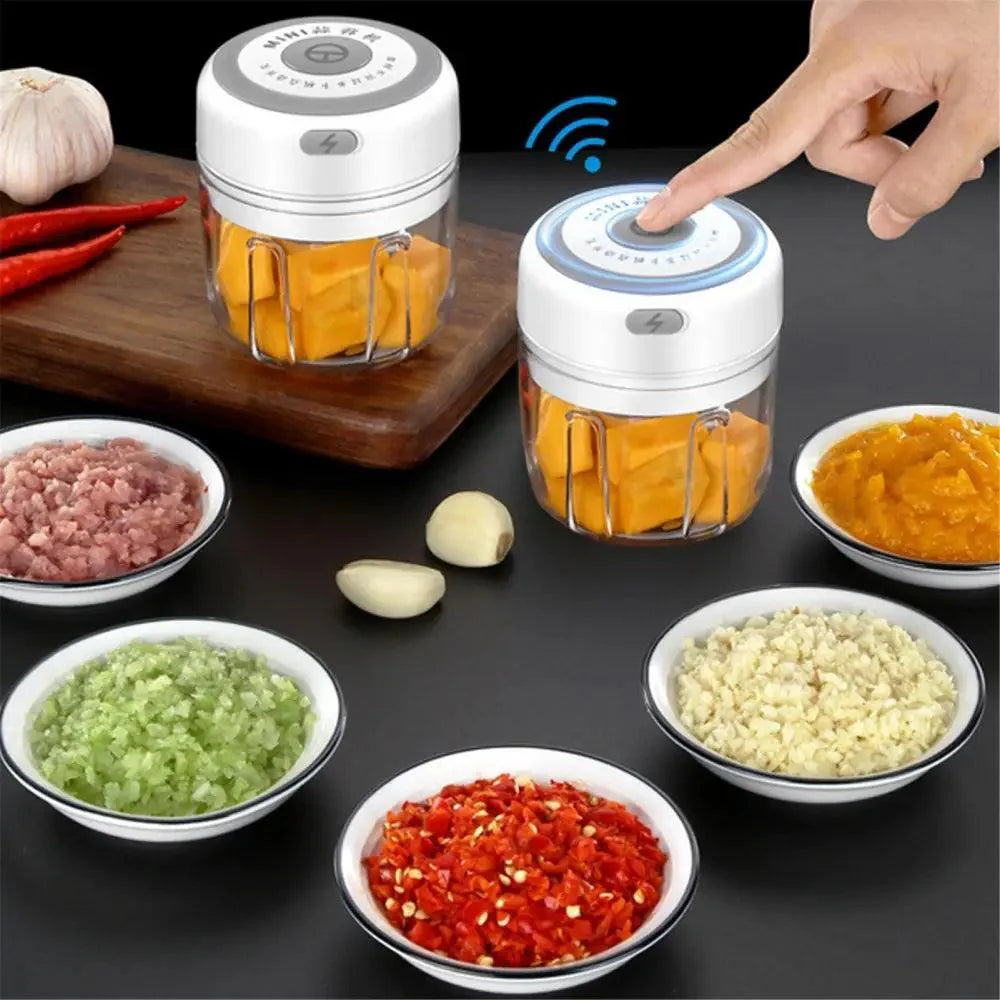Premium Electric Mini Garlic Press & Vegetable Chopper
