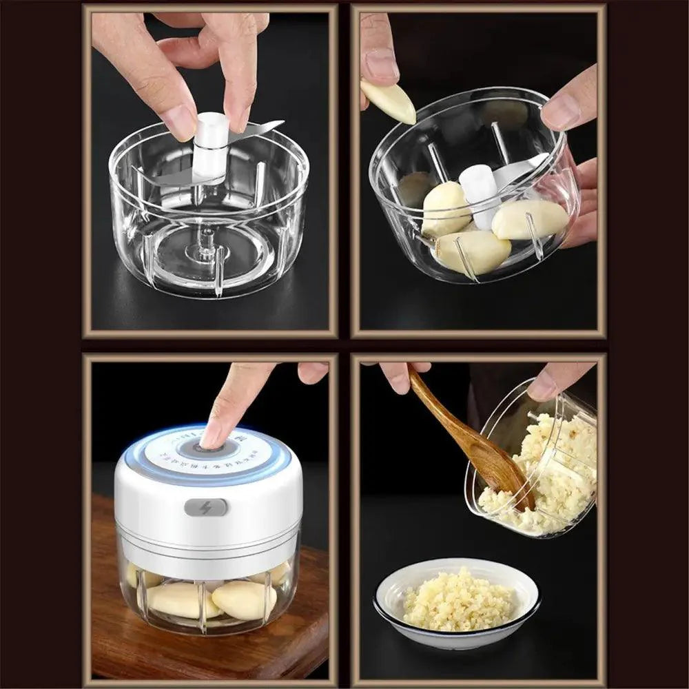 Premium Electric Mini Garlic Press & Vegetable Chopper