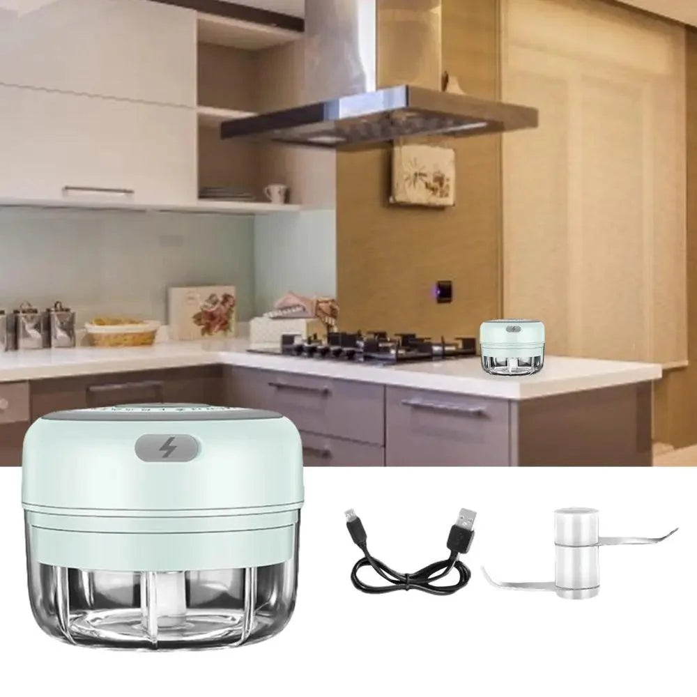 Premium Electric Mini Garlic Press & Vegetable Chopper