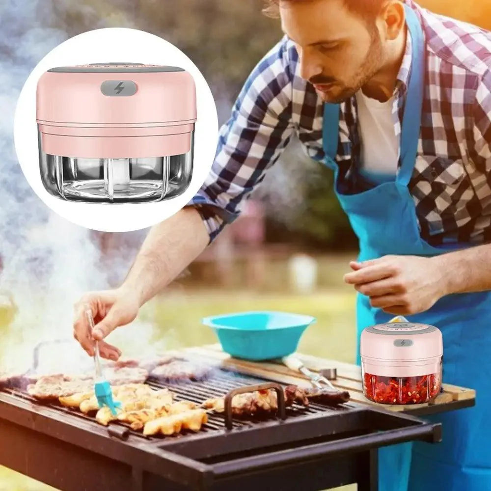 Premium Electric Mini Garlic Press & Vegetable Chopper