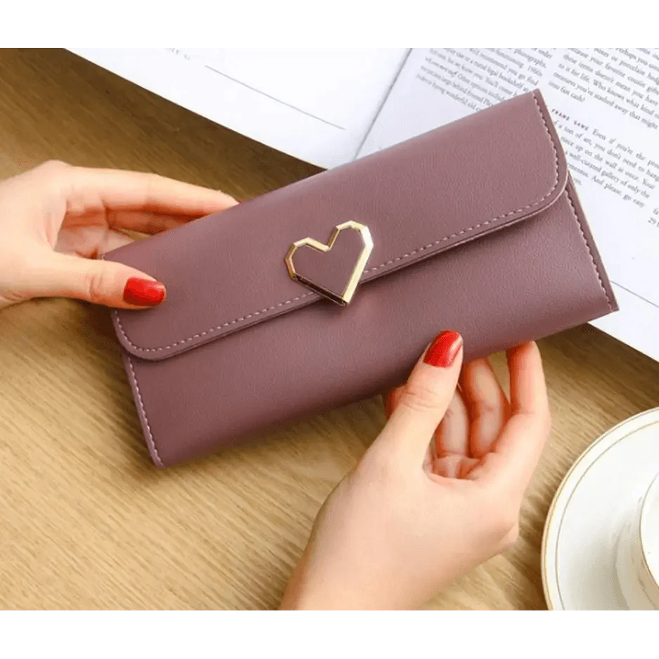 Portefeuille en Cœur de Luxe pour Femmes - Élégant et Pratique