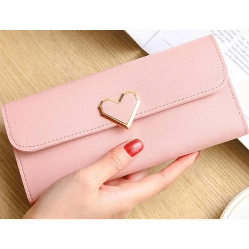 Portefeuille en Cœur de Luxe pour Femmes - Élégant et Pratique