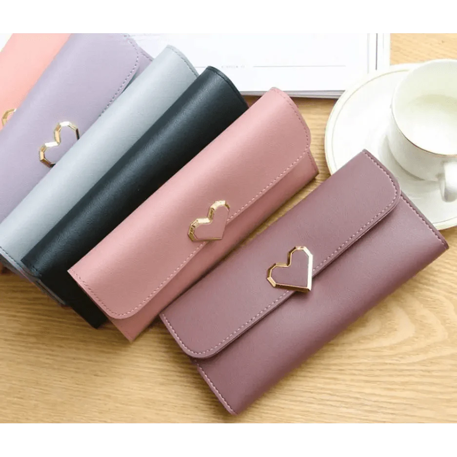 Portefeuille en Cœur de Luxe pour Femmes - Élégant et Pratique
