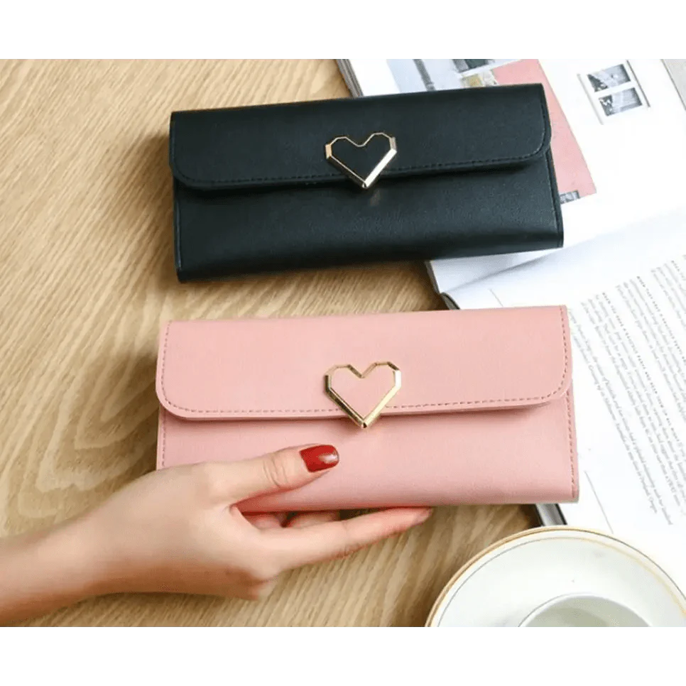 Portefeuille en Cœur de Luxe pour Femmes - Élégant et Pratique